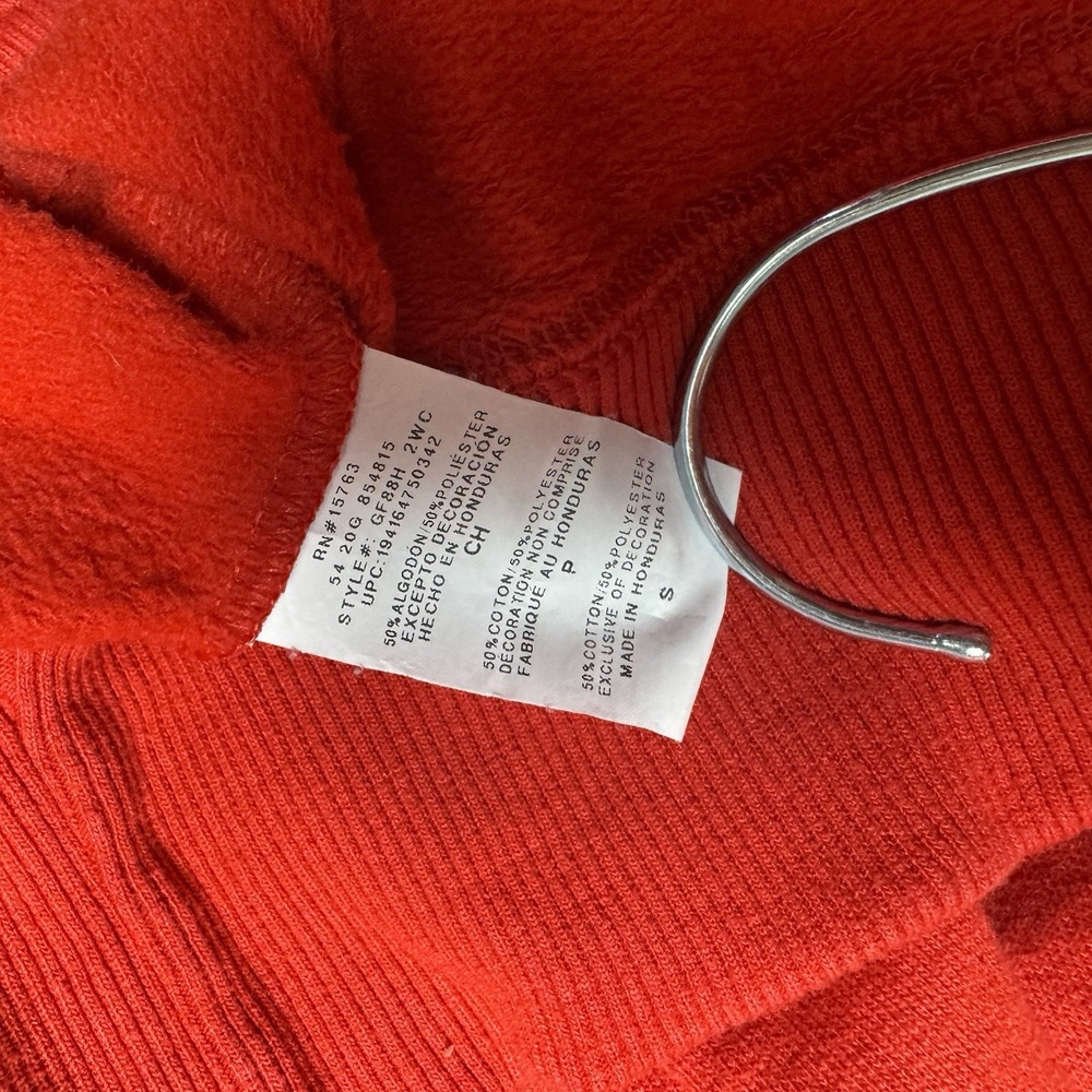 Champion Reverse Weave Sweatshirt Mens Small Red Crew Neck Pullover Logo - Picture 6 of 7